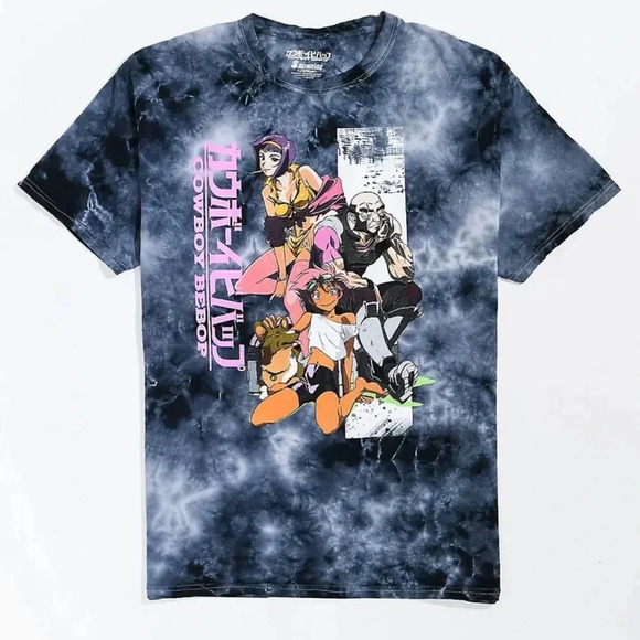 Cowboy Bebop Crew Black Tie Dye T-Shirt - Picture 1 of 4